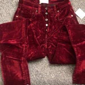 Free People Velvet Skinny Pants